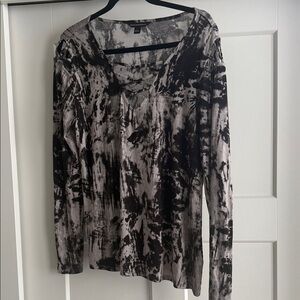 Rock & Republic Black and Gray Long Sleeve Top